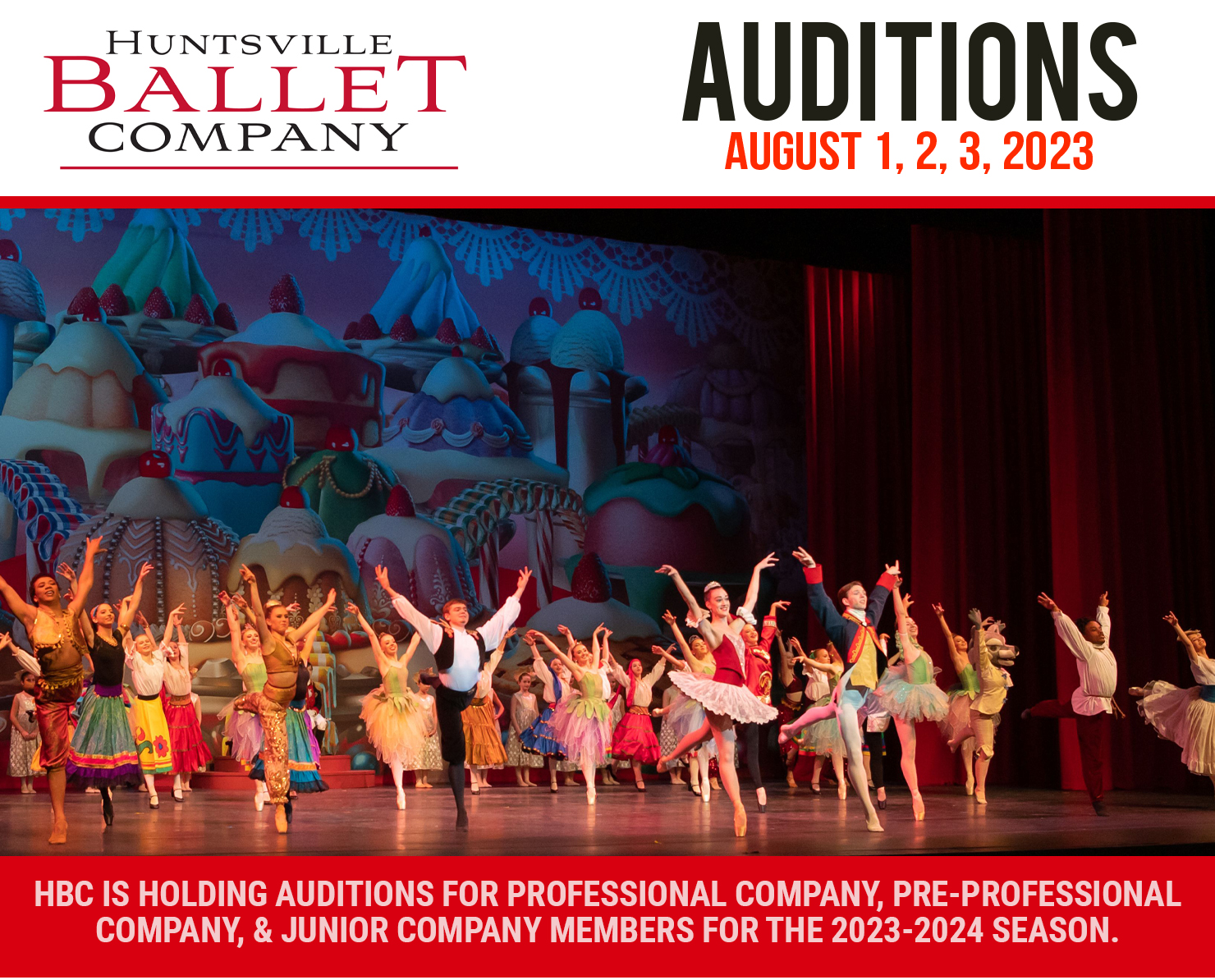 Auditions for Huntsville Ballet Company 20232024 Season Huntsville